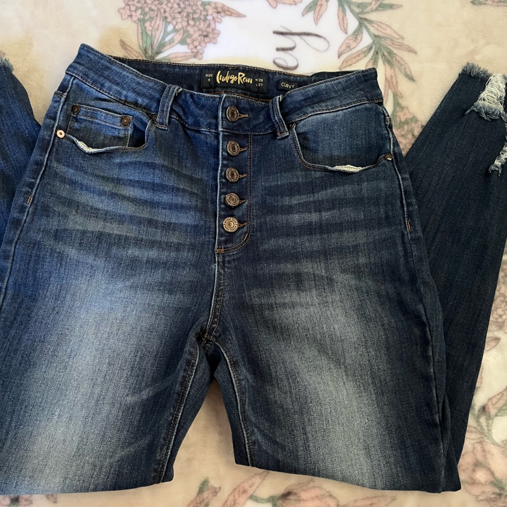 Indigo Reign Curvy High Rise Jeans Size 9